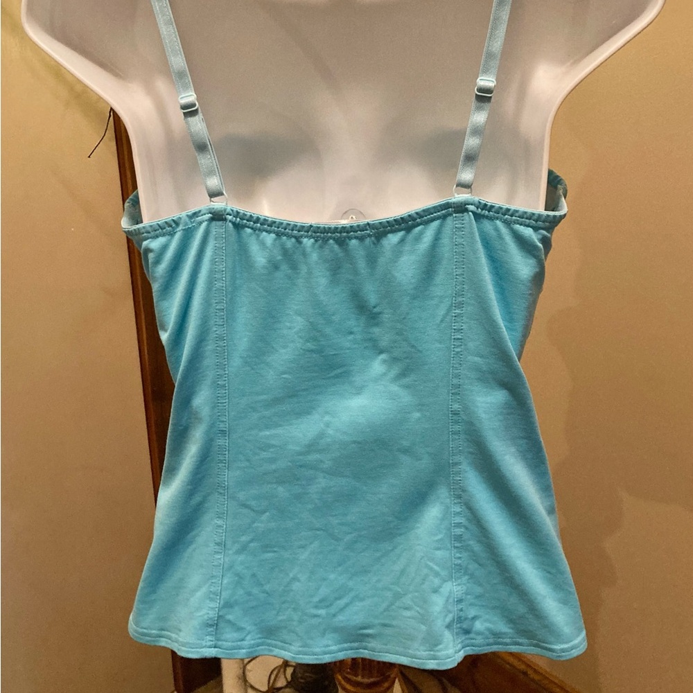 Turquoise Lace Camisole Top - Picture 4 of 5